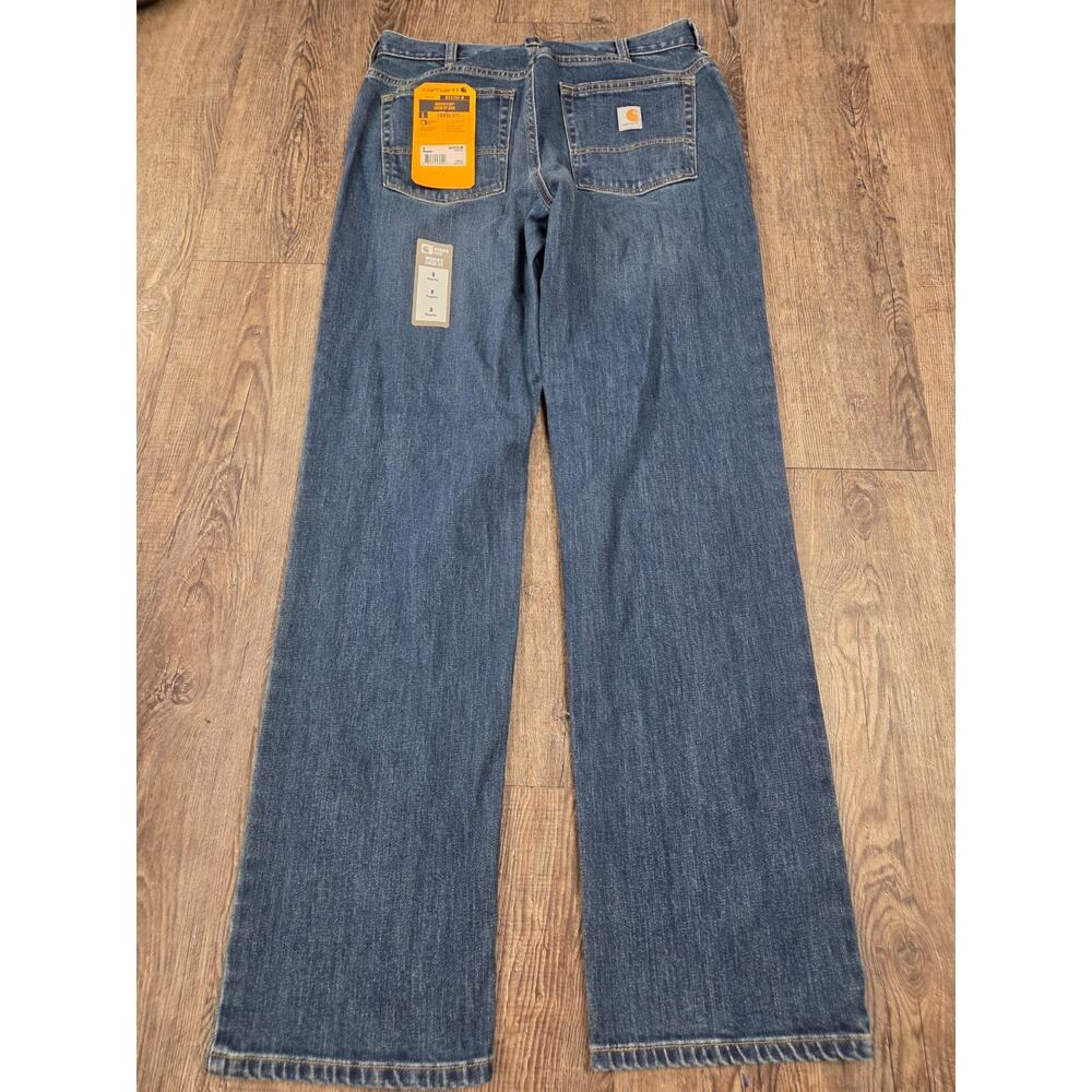 Carhartt NWT Jeans Womens 8 Rugged Flex Loose Fit Dark Wash BD2731-W - Picture 7 of 7